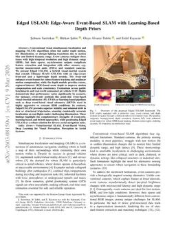 Edged USLAM: Edge-Aware Event-Based SLAM with Learning-Based Depth Priors