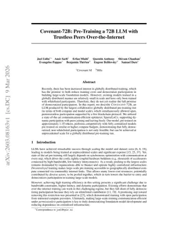 Covenant-72B: Pre-Training a 72B LLM with Trustless Peers Over-the-Internet