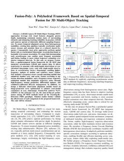 Fusion-Poly: A Polyhedral Framework Based on Spatial-Temporal Fusion for 3D Multi-Object Tracking