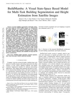 BuildMamba: A Visual State-Space Based Model for Multi-Task Building Segmentation and Height Estimation from Satellite Images