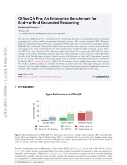 OfficeQA Pro: An Enterprise Benchmark for End-to-End Grounded Reasoning