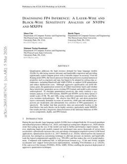 Diagnosing FP4 inference: a layer-wise and block-wise sensitivity analysis of NVFP4 and MXFP4