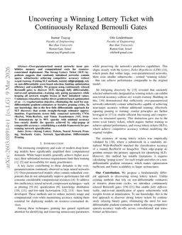 Uncovering a Winning Lottery Ticket with Continuously Relaxed Bernoulli Gates