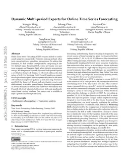 Dynamic Multi-period Experts for Online Time Series Forecasting