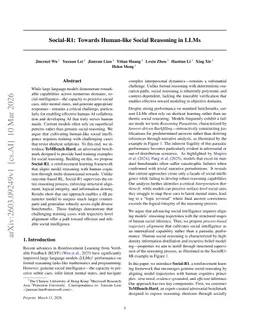 Social-R1: Towards Human-like Social Reasoning in LLMs