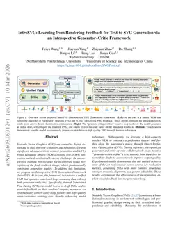 IntroSVG: Learning from Rendering Feedback for Text-to-SVG Generation via an Introspective Generator-Critic Framework