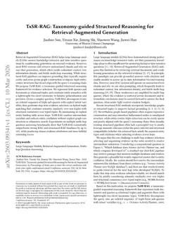 TaSR-RAG: Taxonomy-guided Structured Reasoning for Retrieval-Augmented Generation