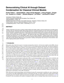 Democratising Clinical AI through Dataset Condensation for Classical Clinical Models