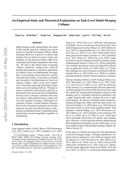 An Empirical Study and Theoretical Explanation on Task-Level Model-Merging Collapse