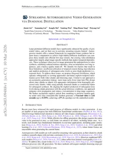 Streaming Autoregressive Video Generation via Diagonal Distillation