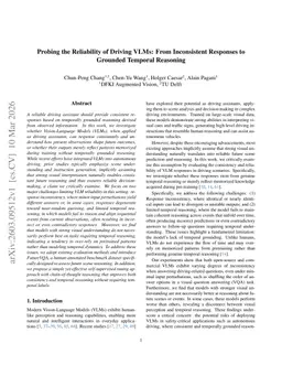 Probing the Reliability of Driving VLMs: From Inconsistent Responses to Grounded Temporal Reasoning