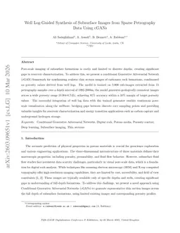 Well Log-Guided Synthesis of Subsurface Images from Sparse Petrography Data Using cGANs