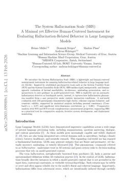 The System Hallucination Scale (SHS): A Minimal yet Effective Human-Centered Instrument for Evaluating Hallucination-Related Behavior in Large Language Models