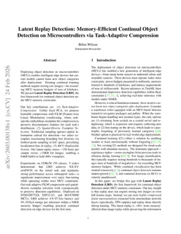 Latent Replay Detection: Memory-Efficient Continual Object Detection on Microcontrollers via Task-Adaptive Compression