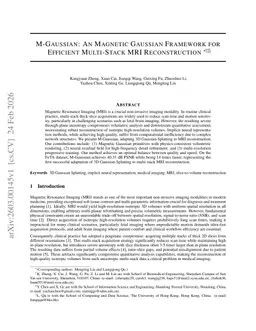 M-Gaussian: An Magnetic Gaussian Framework for Efficient Multi-Stack MRI Reconstruction