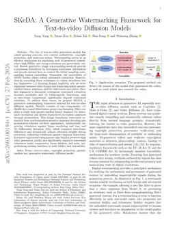 SKeDA: A Generative Watermarking Framework for Text-to-video Diffusion Models