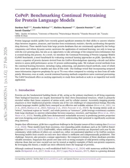 CoPeP: Benchmarking Continual Pretraining for Protein Language Models