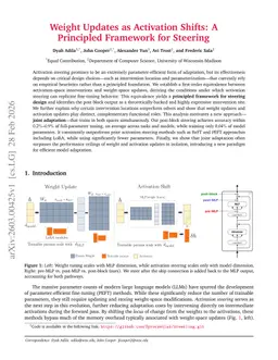 Weight Updates as Activation Shifts: A Principled Framework for Steering