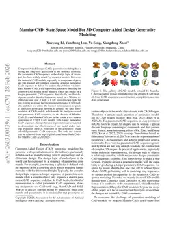 Mamba-CAD: State Space Model For 3D Computer-Aided Design Generative Modeling