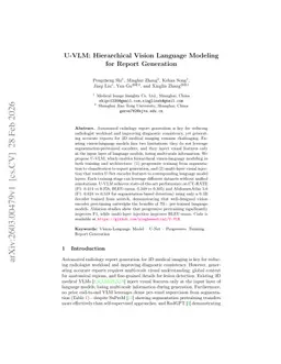 U-VLM: Hierarchical Vision Language Modeling for Report Generation