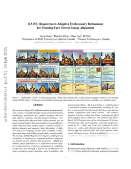 RAISE: Requirement-Adaptive Evolutionary Refinement for Training-Free Text-to-Image Alignment