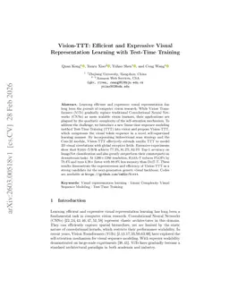 Vision-TTT: Efficient and Expressive Visual Representation Learning with Test-Time Training