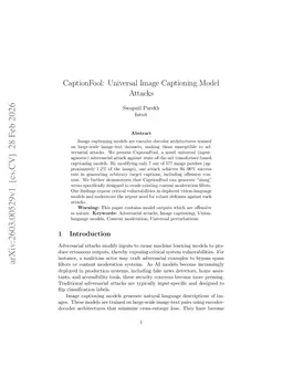 CaptionFool: Universal Image Captioning Model Attacks