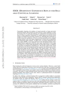 IDER: IDempotent Experience Replay for Reliable Continual Learning