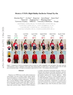 Mobile-VTON: High-Fidelity On-Device Virtual Try-On