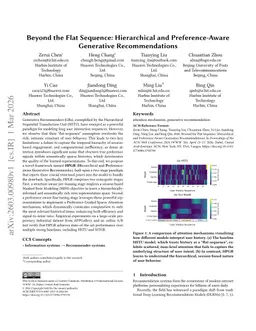 Beyond the Flat Sequence: Hierarchical and Preference-Aware Generative Recommendations