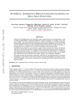 AutoSkill: Experience-Driven Lifelong Learning via Skill Self-Evolution