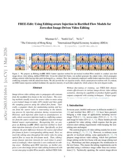 FREE-Edit: Using Editing-aware Injection in Rectified Flow Models for Zero-shot Image-Driven Video Editing