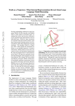 Truth as a Trajectory: What Internal Representations Reveal About Large Language Model Reasoning