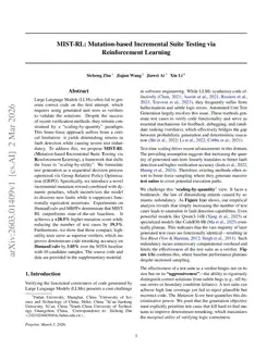 MIST-RL: Mutation-based Incremental Suite Testing via Reinforcement Learning