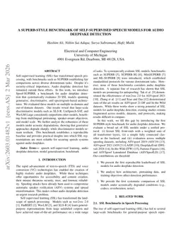 A SUPERB-Style Benchmark of Self-Supervised Speech Models for Audio Deepfake Detection