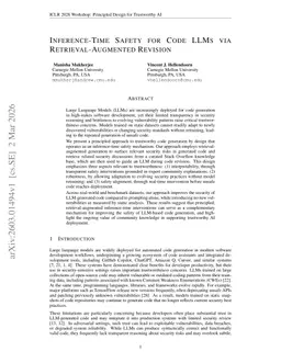 Inference-Time Safety For Code LLMs Via Retrieval-Augmented Revision