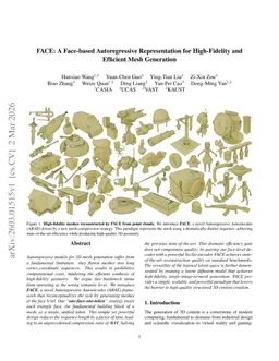 FACE: A Face-based Autoregressive Representation for High-Fidelity and Efficient Mesh Generation