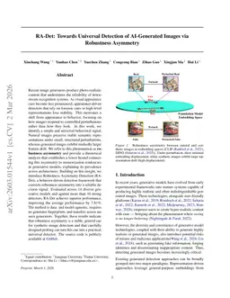 RA-Det: Towards Universal Detection of AI-Generated Images via Robustness Asymmetry