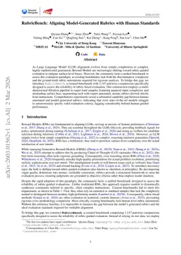 RubricBench: Aligning Model-Generated Rubrics with Human Standards