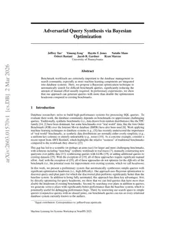 Adversarial Query Synthesis via Bayesian Optimization