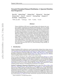 Towards Principled Dataset Distillation: A Spectral Distribution Perspective