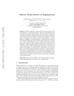 Discrete World Models via Regularization