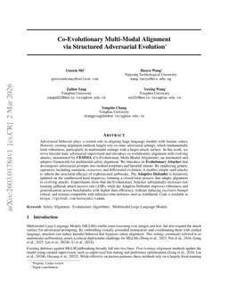 Co-Evolutionary Multi-Modal Alignment via Structured Adversarial Evolution