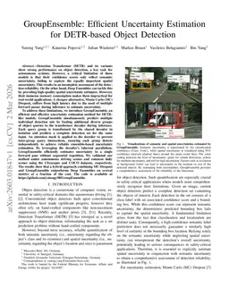 GroupEnsemble: Efficient Uncertainty Estimation for DETR-based Object Detection