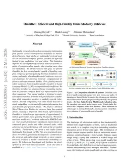 OmniRet: Efficient and High-Fidelity Omni Modality Retrieval