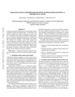 Sequence-Level Unsupervised Training in Speech Recognition: A Theoretical Study