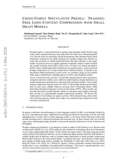 Cross-Family Speculative Prefill: Training-Free Long-Context Compression with Small Draft Models