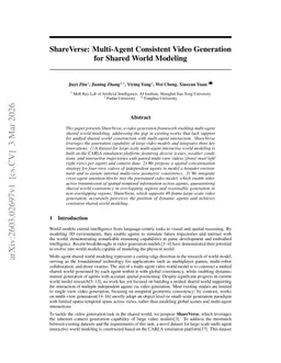 ShareVerse: Multi-Agent Consistent Video Generation for Shared World Modeling