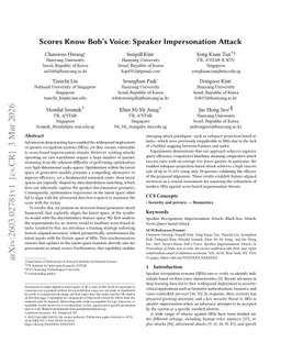 Scores Know Bobs Voice: Speaker Impersonation Attack