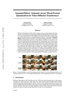 SemanticDialect: Semantic-Aware Mixed-Format Quantization for Video Diffusion Transformers